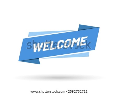 Welcome speech bubble message. Welcome icon with speech bubble cartoon style. Banner for business, marketing or advertising. Vector illustration EPS10.