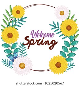 welcome spring decorative art
