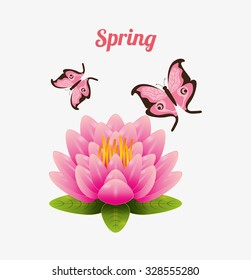 welcome spring design, vector illustration eps10 graphic 