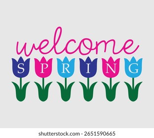 Welcome Spring, Happy Spring Eps design, Spring Eps Cut File, Hoppy t shirt, Bunny and spring Eps, Egg for Kids, Cut File Cricut