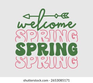 Welcome Spring, Happy Spring Eps design, Spring Eps Cut File, Hoppy t shirt, Bunny and spring Eps, Egg for Kids, Cut File Cricut