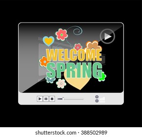 Welcome Spring Holiday Card. Welcome Spring Vector. Welcome Spring background. Spring Holiday Graphic. Welcome Spring Art. Spring Holiday Drawing