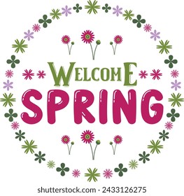 Welcome Spring, Spring Quote EPS
This is only digital download file. No physical items will be sent you. This cutting file can be used on many projects.