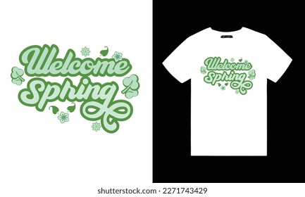 Welcome spring typography t shirt design
svg design