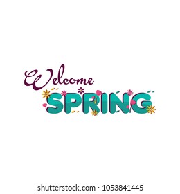 Welcome Spring Vector Template Design