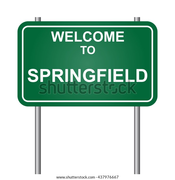 Welcome Springfield Green Signal Vector Stock Vector (Royalty Free ...