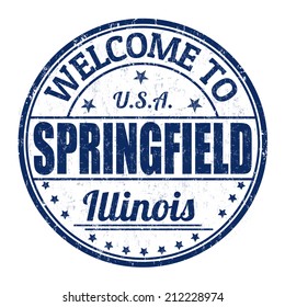 Welcome to Springfield grunge rubber stamp on white background, vector illustration