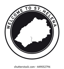 Welcome to St Helena vector logo sticker button