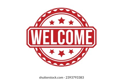 Welcome stamp red rubber stamp on white background. Welcome stamp sign. Welcome stamp.