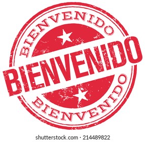 welcome stamp in spanish