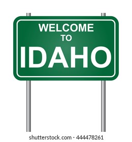 Welcome to State of Idaho, green signal vector
