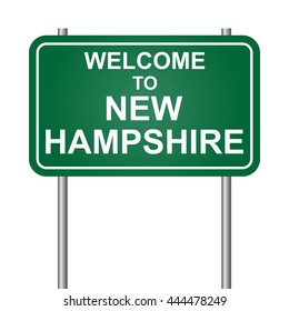 Welcome to State of New Hampshire, green signal vector