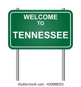 Welcome to State of Tennessee, green signal vector