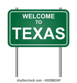 Welcome to State of Texas, green signal vector