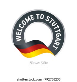 Welcome to Stuttgart Germany flag logo icon
