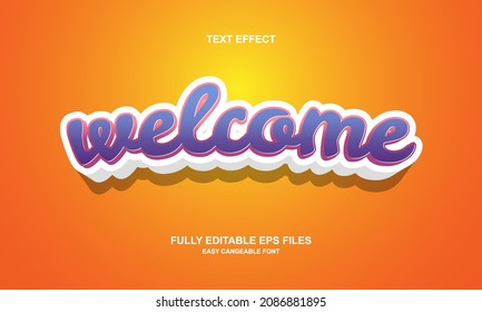 welcome style editable text effect