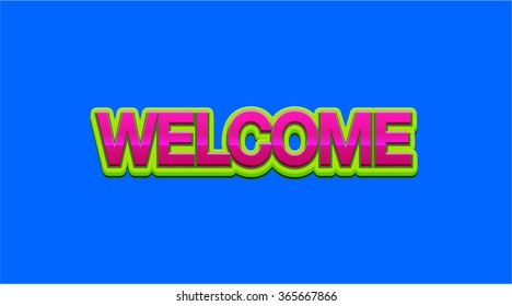 Welcome Style Text Stock Vector (Royalty Free) 365667866 | Shutterstock