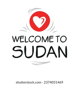 Welcome to Sudan, Vector Illustration.