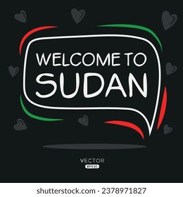 Welcome to Sudan, Vector Illustration.