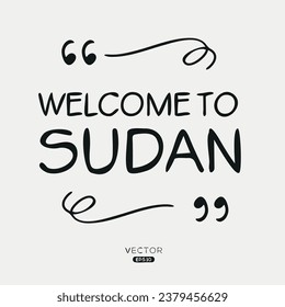 Bienvenidos a Sudán, Ilustración vectorial.