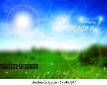 Welcome Summer - beautiful vector background