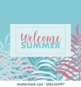 Welcome summer calligraphy writing