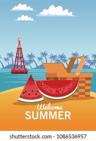 Welcome summer card