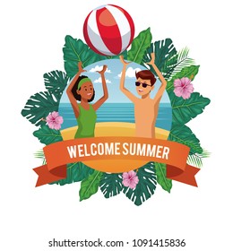 Welcome summer cartoon