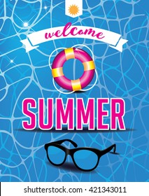 Welcome summer design. EPS 10 vector.