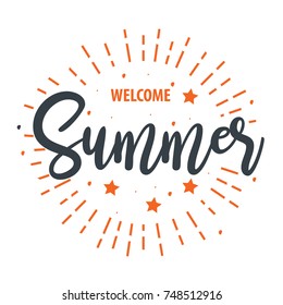 Welcome Summer for greeting, holiday, season