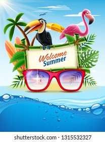 welcome summer illustration