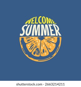 Welcome Summer Lemon vector design