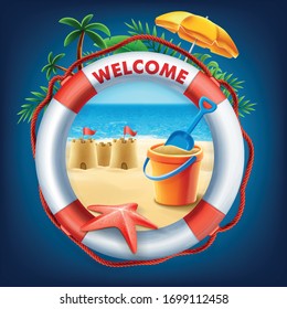welcome summer on the beach