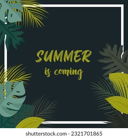welcome summer time vector background. suitable for card , banner, or poster