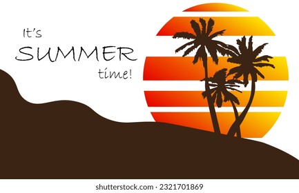 welcome summer time vector background. suitable for card , banner, or poster