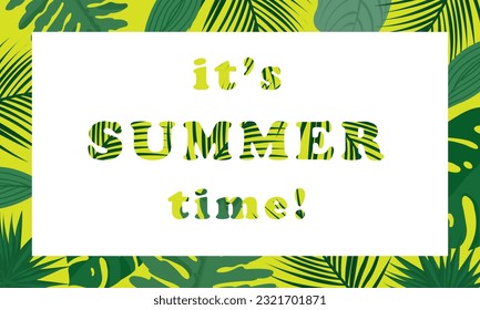 welcome summer time vector background. suitable for card , banner, or poster