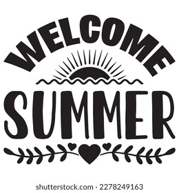 Welcome Summer T-shirt Design Vector File