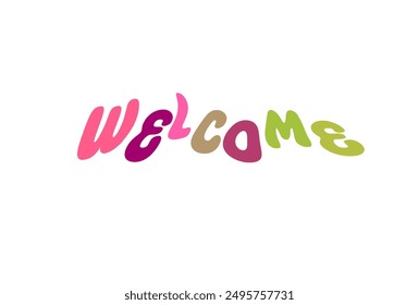 welcome summer typography card illustration