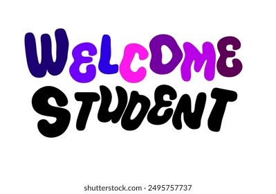 welcome summer typography card illustration