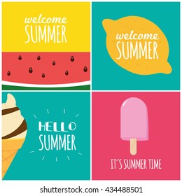 Welcome Summer Vector Illustration
