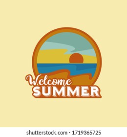 Welcome Summer Vector Illustration Design