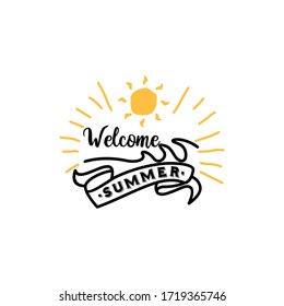 Welcome Summer Vector Illustration Design