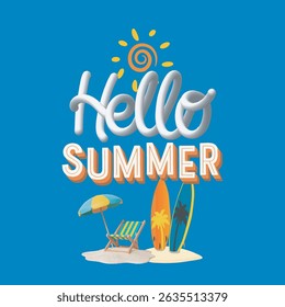 Etiquetas engomadas del logotipo del Vector de verano de la bienvenida para el multiuso