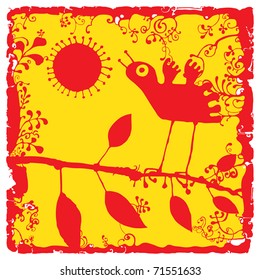 welcome to sun woodcut vector