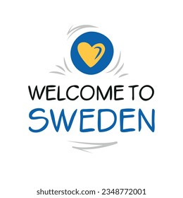 Welcome to Sweden, Vector Illustration.