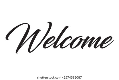 welcome symbol vector on a white background