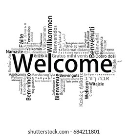 Welcome Tag Cloud Different Languages Vector Stock Vector (Royalty Free ...