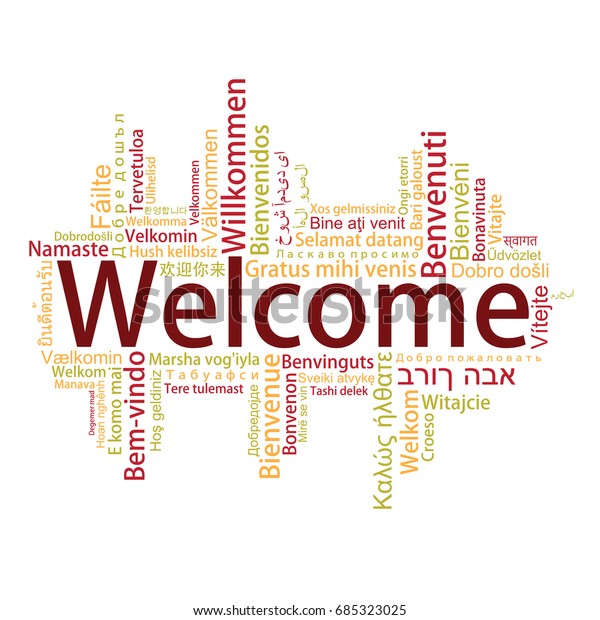 Welcome Tag Cloud Different Languages Vector Stock Vector (royalty Free 