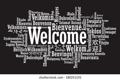 Welcome Tag Cloud in vector format