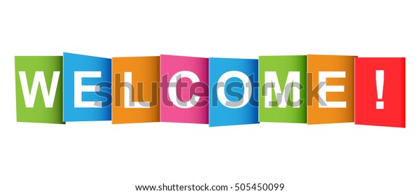 Welcome Tag Market Message Flat Vector Stock Vector (Royalty Free ...